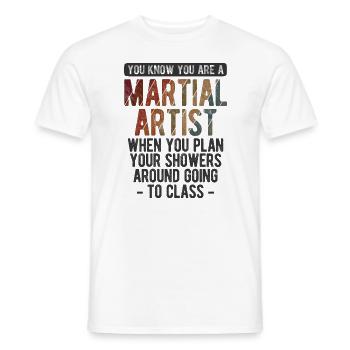 Mixed Martial Arts MMA - Männer T-Shirt - Weiß - Vorne - AI Model Male 178 dark (178cm)