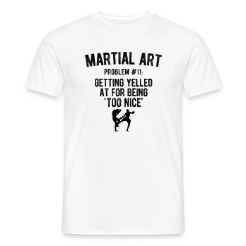 Mixed Martial Arts MMA - Männer T-Shirt - Weiß - Vorne - AI Model Male 178 dark (178cm)