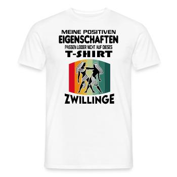 Geburtstag Sternzeichen Retro Zwillinge - Männer T-Shirt - Weiß - Vorne - AI Model Male 178 dark (178cm)