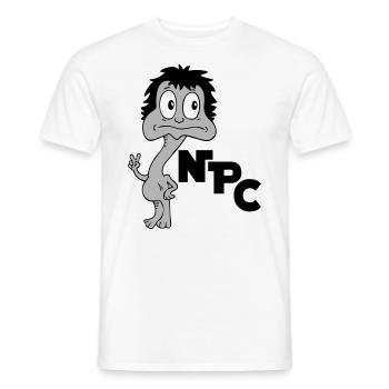 Sprüche Lustige Comic NPC - Männer T-Shirt - Weiß - Vorne - AI Model Male 178 dark (178cm)