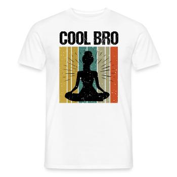 Sprüche Yoga Frau Cool Bro Bruder - Männer T-Shirt - Weiß - Vorne - AI Model Male 178 dark (178cm)