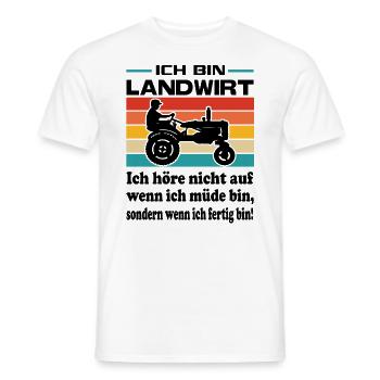 Bauern Protest Landwirt Schnauze voll - Männer T-Shirt - Weiß - Vorne - AI Model Male 178 dark (178cm)