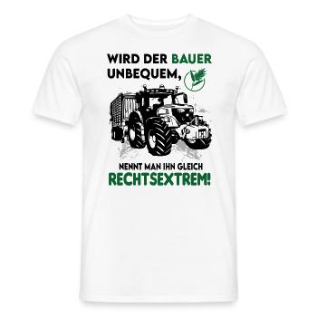Bauern Proteste Demostration Politik Rechtsextrem - Männer T-Shirt - Weiß - Vorne - AI Model Male 178 dark (178cm)