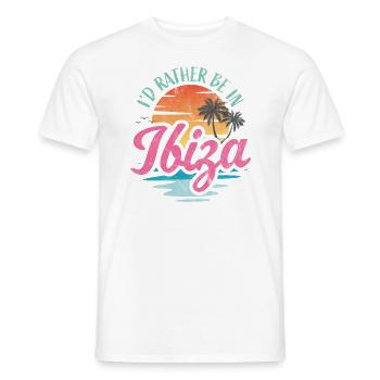 Ich wäre lieber auf Ibiza - Männer T-Shirt - Weiß - Vorne - AI Model Male 178 dark (178cm)