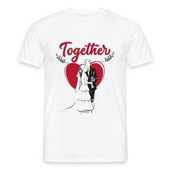 Hochzeit Ehe Trauung Liebe Treue Geschenkidee - Männer T-Shirt - Weiß - Vorne - AI Model Male 178 dark (178cm)