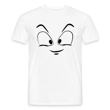 lustiges Gesicht - Männer T-Shirt - Weiß - Vorne - AI Model Male 178 dark (178cm)