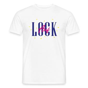 Auf Lock - Männer T-Shirt - Weiß - Vorne - AI Model Male 178 dark (178cm)