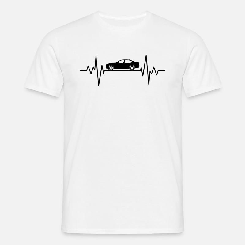 Auto Herzfrequenz. Auto-T-Shirt - Männer T-Shirt - Weiß