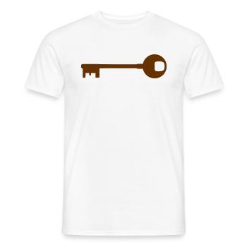 A Key - Men's T-Shirt - white - Front - AI Model Male 178 dark (178cm)