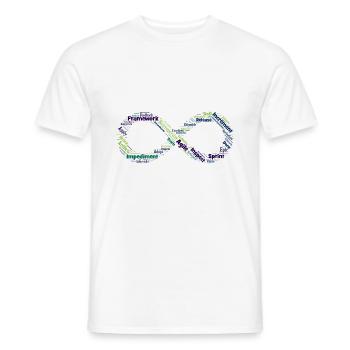 Agile loop - Men's T-Shirt - white - Front - AI Model Male 178 dark (178cm)