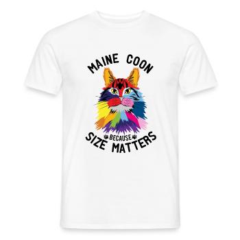 Maine Coon coloré - T-shirt homme - blanc - Devant - AI Model Male 178 dark (178cm)