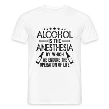 Alcohol anesthesia - Men's T-Shirt - white - Front - AI Model Male 178 dark (178cm)