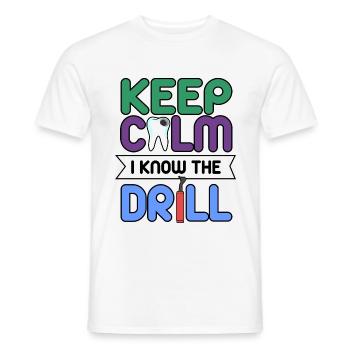 Keep calm Dentist - Men's T-Shirt - white - Front - AI Model Male 178 dark (178cm)