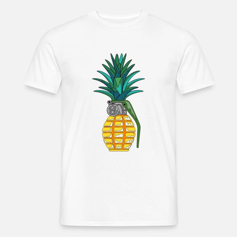 Ananas Granate - Männer T-Shirt - Weiß