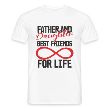 Father Daughter Friendship - Men's T-Shirt - white - Front - AI Model Male 178 dark (178cm)