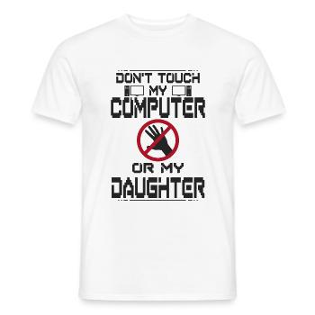Computer Daughter - Men's T-Shirt - white - Front - AI Model Male 178 dark (178cm)