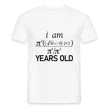 Formule Math Age - T-shirt homme - blanc - Devant - AI Model Male 178 dark (178cm)