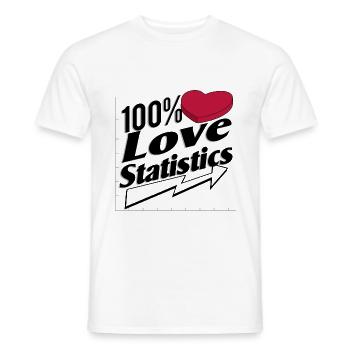Love Statistics - Men's T-Shirt - white - Front - AI Model Male 178 dark (178cm)