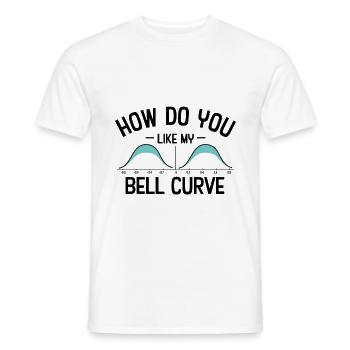 Bell Curve Chest - Men's T-Shirt - white - Front - AI Model Male 178 dark (178cm)