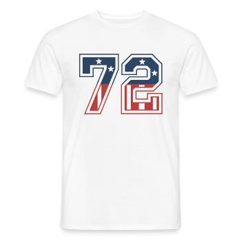 Number 72 USA - Men's T-Shirt - white - Front - AI Model Male 178 dark (178cm)