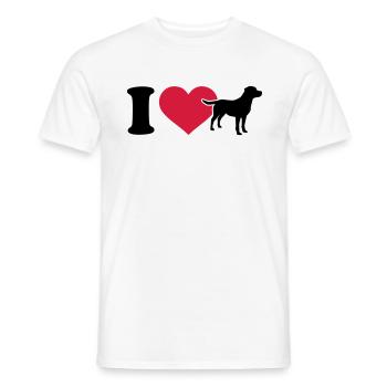 I love Labrador - Men's T-Shirt - white - Front - AI Model Male 178 dark (178cm)