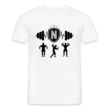 Bodybuilding Gym Name Buchstabe Training N - Männer T-Shirt - Weiß - Vorne - AI Model Male 178 dark (178cm)