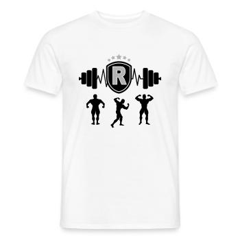Bodybuilding Gym Name Buchstabe Training R - Männer T-Shirt - Weiß - Vorne - AI Model Male 178 dark (178cm)