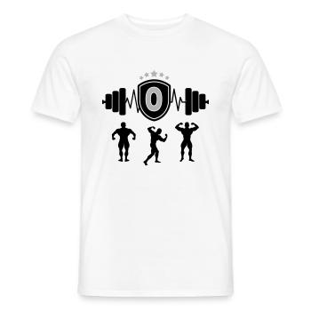 Bodybuilding Gym Name Buchstabe Training O - Männer T-Shirt - Weiß - Vorne - AI Model Male 178 dark (178cm)