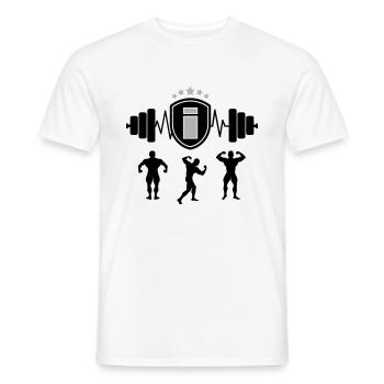 Bodybuilding Gym Name Buchstabe Training I - Männer T-Shirt - Weiß - Vorne - AI Model Male 178 dark (178cm)