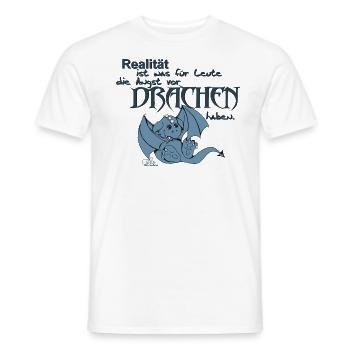 Reality is ... - Men's T-Shirt - white - Front - AI Model Male 178 dark (178cm)