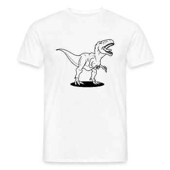 T-Rex - Men's T-Shirt - white - Front - AI Model Male 178 dark (178cm)