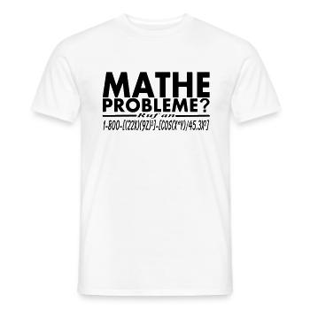 Mathe Probleme? Hotline Nummer Design - Männer T-Shirt - Weiß - Vorne - AI Model Male 178 dark (178cm)