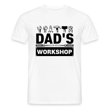 Papa Père Papa Cadeau - T-shirt homme - blanc - Devant - AI Model Male 178 dark (178cm)