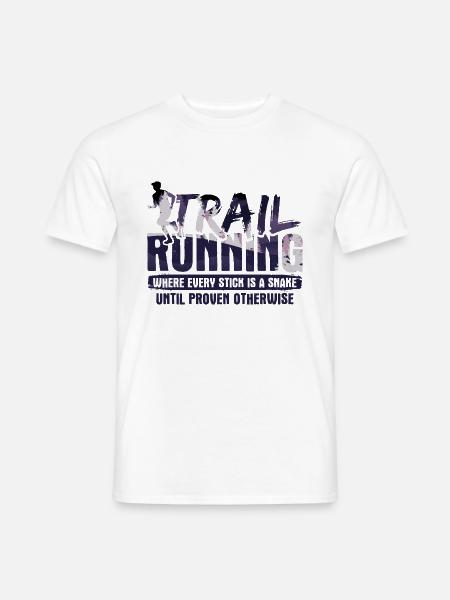 Berg-Laufen Für Läufer Trailrunning - Männer T-Shirt - Weiß