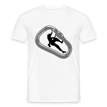 Klettern, Karabiner und Kletterin - Männer T-Shirt - Weiß - Vorne - AI Model Male 178 dark (178cm)