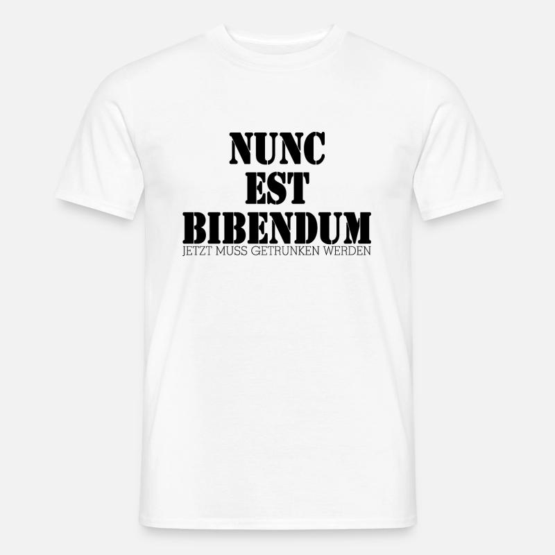 nunc est bibendum schwarz - Männer T-Shirt - Weiß