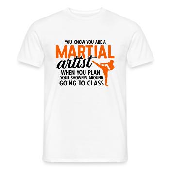 Mixed Martial Arts MMA - Männer T-Shirt - Weiß - Vorne - AI Model Male 178 dark (178cm)
