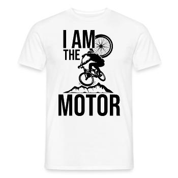 Je suis le Moto Bicycle noir - T-shirt homme - blanc - Devant - AI Model Male 178 dark (178cm)