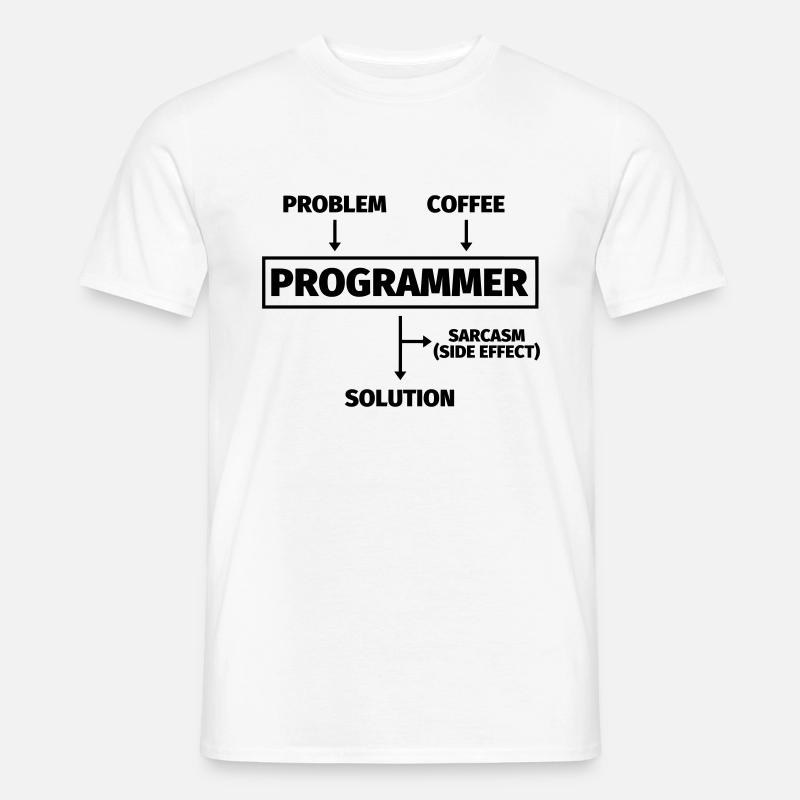 Programmeur de résolution de problèmes Cadeaux Informaticien - T-shirt homme - blanc