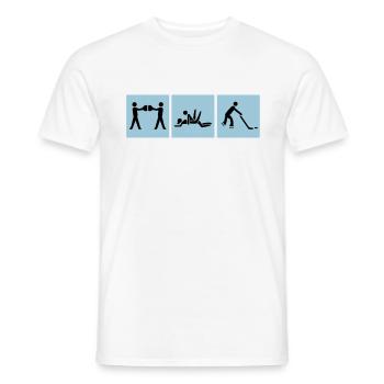 BierSexEISHOCKEY - Männer T-Shirt - Weiß - Vorne - AI Model Male 178 dark (178cm)