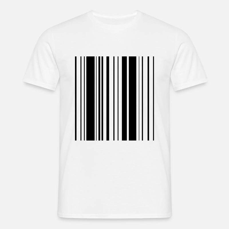 Stripes pattern barcode - Men's T-Shirt - white