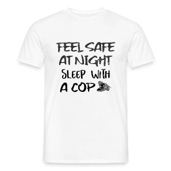Polizei - Männer T-Shirt - Weiß - Vorne - AI Model Male 178 dark (178cm)