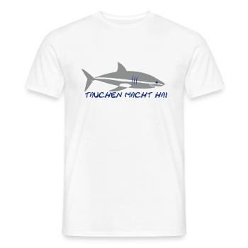 tauchenmachthai Tauchen macht Hai - Taucher - Männer T-Shirt - Weiß - Vorne - AI Model Male 178 dark (178cm)