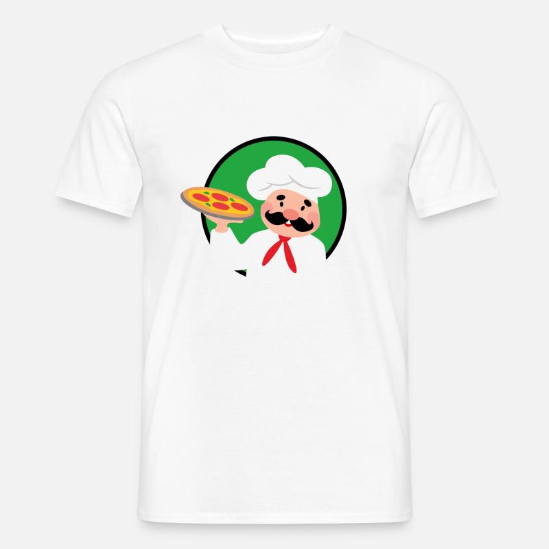 Pizzabäcker - Männer T-Shirt - Weiß