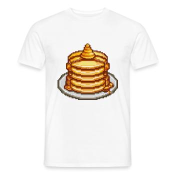 Icône de pixel de crêpe - T-shirt homme - blanc - Devant - AI Model Male 178 dark (178cm)