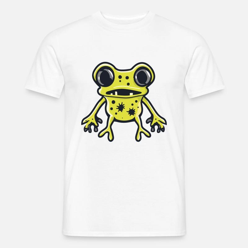 Frosch Halloween Comic Lustig - Männer T-Shirt - Weiß