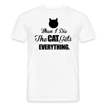 Cat - Männer T-Shirt - Weiß - Vorne - AI Model Male 178 dark (178cm)