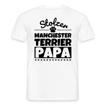 Manchester-Terrier lustig Herrchen Hund - Männer T-Shirt - Weiß - Vorne - AI Model Male 178 dark (178cm)