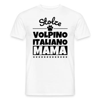 Stolze Volpino Italiano Mama - Männer T-Shirt - Weiß - Vorne - AI Model Male 178 dark (178cm)