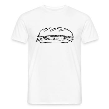 Sandwich Sandwich Bread Gift Gift Idea - Men's T-Shirt - white - Front - AI Model Male 178 dark (178cm)